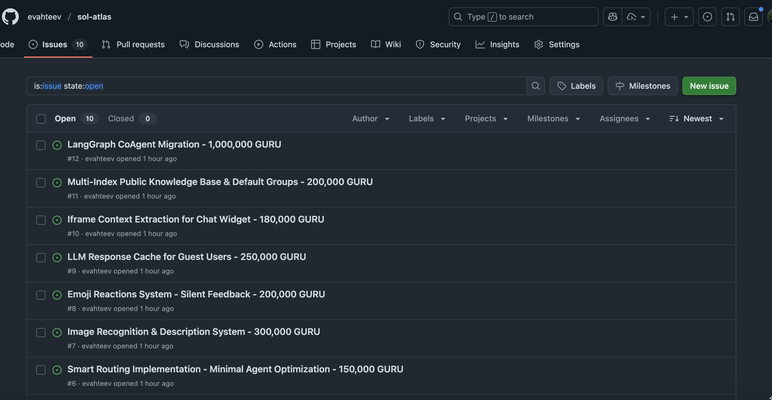 SOL Atlas — Issues with bounties